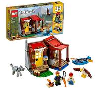 LEGO Creator - Cabaña, Juguete 3 en 1 Creativo de Construcción para Niños y Niñas a Partir de 7 Años con Piragua, Figuras de Perro, Águila y Minifiguras (31098) , color/modelo surtido