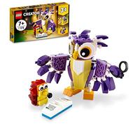 LEGO Creator Criaturas Fantásticas del Bosque, Juego de Construcción 3 en 1: con Figuras de Conejo, Ardilla y Búho, Set de Animales de Juguete para Niñas y Niños de 7 Años o Más 31125