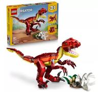 LEGO Creator 3en1 Feroz Dinosaurio - Figuras de Dinosaurios Transformables en Velocirraptor, Stegosaurus o Pterosaurio - Regalo de Cumpleaños para Niñas y Niños de 8+ Años - 31379