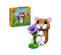 LEGO Creator 3en1 Lindo Hámster con Flor - Figuras de Animales Transformables en Erizo o Águila de Juguete - Decoración del Dormitorio - Regalo de Cumpleaños para Niñas y Niños de 7+ Años - 31376