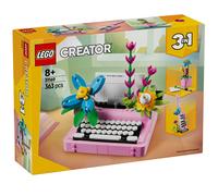 LEGO Creator 3 en 1 Máquina de Escribir con Flores de Juguete - Transformable en Teclado Musical Keytar o Maceta con Bolígrafo y Cuaderno - Regalo de Cumpleaños para Niñas y Niños de 8+ Años 31169
