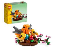 LEGO Creator Nido de Pájaros, Juguetes de Construcción para Niñas y Niños de 9 Años o Más, 3 Pajaritos de Juguete, Decoración de Dormitorio Infantil, Regalo de Pascua, Semana Santa y Cumpleaños 40639