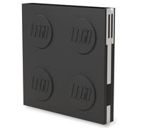 LEGO Cuaderno con Cierre y Bolígrafo de Gel (Negro)