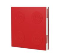 LEGO Cuaderno con Cierre y Bolígrafo de Gel (Rojo)