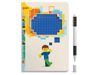 LEGO Cuaderno Reciclable con Bolígrafo de Gel (Pensamientos)