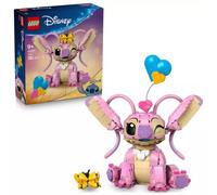 LEGO | Disney Ángela - Juguete de Construcción en Ladrillo de Lilo y Stitch - Figura Articulada de Amiga Rosa de Stitch - 3 Globos de Corazón y Mariposa - Regalo para Niñas y Niños de 9+ Años 43257