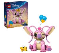 LEGO | Disney Ángela - Juguete de Construcción en Ladrillo de Lilo y Stitch - Figura Articulada de Amiga Rosa de Stitch - 3 Globos de Corazón y Mariposa - Regalo para Niñas y Niños de 9+ Años 43257