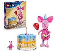 LEGO | Disney Cumpleaños de Piglet - Juguete de Construcción con Figura Animal, Tarta de Cumpleaños y Minifigura Coleccionable - Decoracion de Winnie The Pooh - Regalo para Niñas de 9+ Años - 43305