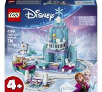 LEGO | Disney Frozen Castillo de Hielo de Elsa y Aventura en la Nieve de Juguete - Mini Muñecas de Elsa y Anna, Muñeco de Olaf, Vías de Tren y Vagones - Regalo para Niñas de 4+ Años - 43281