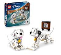 LEGO | Disney Lucky y Penny: Cachorros de 101 Dálmatas de Juguete - Figuras Articuladas de Perros con Cabeza, Patas y Cola Móviles - Accesorios de Hueso y TV - Regalo para Niñas de 6+ Años 43271