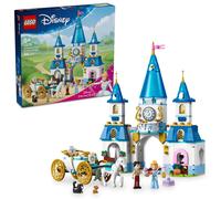 LEGO | Disney Princess Castillo y Carroza de Cenicienta de Juguete - Mini Muñecos de Cenicienta, Príncipe y Figuras de Gus, Caballo y Gato Lucifer - Regalo para Niñas de 6+ Años 43275