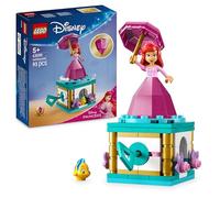 LEGO | Disney Princess Ariel Bailarina de Juguete Giratorio - Mini Muñeca de la Sirenita y Figura de Pez Flounder - Accesorio de Diamante y Llave - Regalo para Niñas de 5+ Años 43259