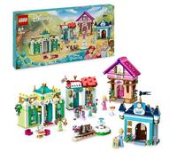 LEGO | Disney Princess Aventura en el Mercado de Las Princesas Disney, Juguete con Mapa del Tesoro y 4 Mini Muñecas: Ariel, Cenicienta, Aurora y Tiana, Regalo para Niñas y Niños de 6 Años o Más 43246