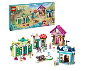 LEGO | Disney Princess Aventura en el Mercado de Las Princesas Disney, Juguete con Mapa del Tesoro y 4 Mini Muñecas: Ariel, Cenicienta, Aurora y Tiana, Regalo para Niñas y Niños de 6 Años o Más 43246