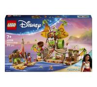 LEGO Disney Princess Barcaza de los Kakamora 43258 | Juguetes para niños de 7+ años, maqueta de barco con tesoro, mini muñeca de Vaiana, regalo de cumpleaños, 572 piezas