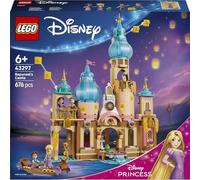 LEGO Set de construcción Castillo de Rapunzel 43297, 676 piezas, 4 mini muñecos y Pascal, 6+