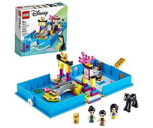 LEGO Disney Princess - Cuentos e Historias: Mulán Juguete Libro Personalizable con Pegatinas que se Abre de Juguete de la Película, Incluye a Muñeca Mulán, Li Shang, Grillo y el Caballo Khan (43174)