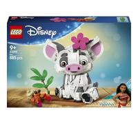 LEGO Disney Princess Pua 43292 | Juguetes para niños de 9+ años, figura animal de cerdo con flor, cangrejo y barco, regalo de cumpleaños, 885 piezas