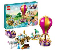 LEGO Disney Princess Viaje Encantado de las Princesas, Juego 3en1, Mini Muñecas Cenicienta, Rapunzel y Jasmín, Carroza con Caballo, Alfombra Mágica y Globo, Regalos Niñas y Niños de 6 Años o Más 43216