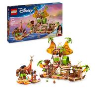 LEGO | Disney Vaiana 2 Barcaza de los Kakamora - Barco de Juguete con Tesoro Para Niñas y Niños de 7+ Años - Mini Muñeca de Vaiana y Figura de Maui - Regalo de Cumpleaños Coleccionable para Fans 43258