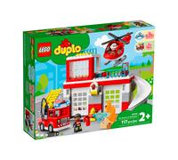 Lego doble: Cuartel de bomberos y helicóptero