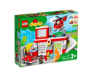 Lego doble: Cuartel de bomberos y helicóptero