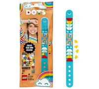 LEGO DOTS - Pulsera arcoíris, brazalete de color azul personalizable con piezas decorativas multicolor, pulsera creativa de juguete DIY a partir de 6 años (41900) , color/modelo surtido