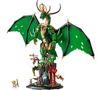 LEGO Ninjago Dragón Guardián - Kit de Maquetas - Figura Articulada de Dragón, Minifigura del Maestro Wu y Base de Exposición con Efecto de Roca - Regalo para Chicos de 14+ Años y Adolescentes 71847