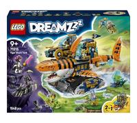 LEGO DREAMZzz 2 en 1 Tanque Tiburón Tigre 71515 | Juguetes para niños de 9+ años, transformable en barco pirata con cañón, 5 minifiguras, regalo de cumpleaños, 1548 piezas