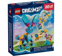 LEGO DREAMZzz Aventuras de Bunchu: Animales Creativos, Conejo de Peluche para Reconstruir 20 en 1, Tiburón, Elefante, Tortuga de Juguete y Más, Regalo para Niñas de 7 Años, Minifigura de Izzie 71488