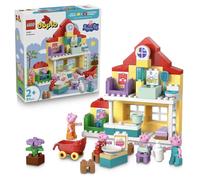LEGO Duplo Peppa Pig Casa Familiar - Juego para la Motricidad Fina - Juguete Montessori con 5 Figuras y Accesorios de Casa de Muñecas - Regalo para Niñas y Niños de 2+ Años - 10467