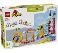 LEGO Duplo Rampas Creativas “3 en 1” con Vehículos - Juego Educativo de Clasificar Colores - Juguete Montessori con 2 Coches de Carreras - Regalo para Niños y Niñas de 3+ Años - 10478