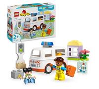 LEGO Duplo Ambulancia y Conductor 10447 | Juguetes para niñas y niños de 2+ años, juego didáctico, kit médico infantil, 2 figuras, regalo de cumpleaños, 19 piezas