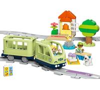 LEGO Duplo Mi Ciudad Aventura Ferroviaria Interactiva - Juguete Didáctico Montessori para Niños y Niñas de 2+ Años -14 Vías y Tren de Juguete, Ladrillos con Luces y Sonido y 4 Figuras 10427