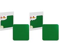 LEGO Duplo Base de Construcción Verde - Juguete Montessori para Niños y Niñas de 1+ Años - Soporte de Exposición para Juguetes de Construcción - Regalo Infantil de Cumpleaños 10460 (Paquete de 2)