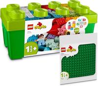 LEGO DUPLO Box & Green Bauplatte - Combo con placa LEGO DUPLO en verde y caja de piedra (10913 y 10460)