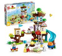 LEGO Duplo Casa del Árbol 3en1, Juguete Niños y Niñas de 3 Años o Más, Juego de Construcción Educativo con Figuras de Familia, Tobogán y Animales, Regalo Educativo Infantil 10993