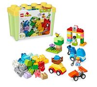 LEGO Duplo Classic Caja de Ladrillos: Coches y Camiones - Juego Educativo para Niños y Niñas de 1+ Años - Juguete para Aprender con Ladrillos de Números, Figuras y Ruedas - Regalo de Cumpleaños 10439