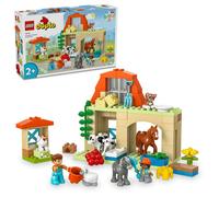 Lego Mi Ciudad Duplo Cuidado de Animales en la Granja - Juguete Montessori para Bebés - Casa con Figuras de Animales Inc. Caballos, Vacas y Gallina - Regalo para Niñas y Niños de 2+ Años 10416