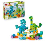 LEGO Duplo Dinosaurios sobre Ruedas 3en1 10451 | Juguetes para niñas y niños de 3+ años, juguete educativo, diplodocus, T. rex y tricerátops, regalo de cumpleaños, 108 piezas
