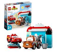 LEGO Duplo Disney y Pixar Cars Diversión en el Autolavado con Rayo Mcqueen y Mate, Personajes Película, Lavadero con 2 Coches de Juguete para Construir 10996