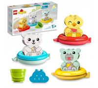 LEGO DUPLO Diversión en el Baño: Tren de los Animales Flotante - Juguetes Didácticos para la Bañera para Niñas y Niños de 1+ Años - Figuras de Patito, Oso Polar e Hipopótamo - Regalo para Bebés 10965