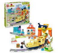 LEGO Duplo Gran Tren Comunitario Interactivo - Juguetes Educativos para Niños y Niñas de 3+ Años - Tren de Juguete Push&Go con Luces y Sonidos, 16 Vías y 4 Figuras 10428