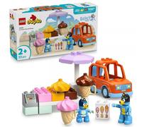 LEGO Duplo Bluey Excursión a la Heladería con Bluey - Juego Educativo con Coche de Juguete, Puesto de Helados y 2 Figuras Inc. Bandit - Regalo para Niñas y Niños de 2+ Años 10458