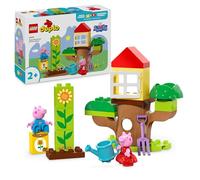 LEGO Duplo Jardín y Casa del Árbol de Peppa Pig - Casita de Juguete para Niñas y Niños de 2+ Años - Juegos para la Motricidad Fina con 2 Figuras, Flores de Ladrillos y Accesorios 10431