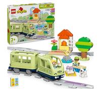 LEGO Duplo Mi Ciudad Aventura Ferroviaria Interactiva - Juguete Educativo para Niños y Niñas de 2+ Años - 14 Piezas de Vías, Ladrillo con Luces y Sonido y 4 Figuras - Regalo Infantil 10427