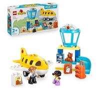 LEGO Duplo Mi Ciudad Primera Vez en el Aeropuerto - Juego Educativo para la Motricidad Fina con Avión de Juguete, 2 Figuras y Osito de Peluche - Regalo para Niños y Niñas de 2+ Años 10443