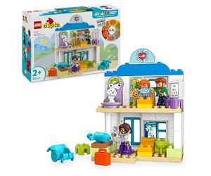 LEGO Duplo Mi Ciudad Primera Vez: Visita al Médico - Juguete Educativo Montessori para Niñas y Niños de 2+ Años- Kit Médico con Hospital y 4 Figuras y Cartas de Emociones - Regalo Infantil 10449