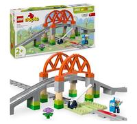 LEGO Duplo Mi Ciudad Set de Expansión: Puente y Vías Ferroviarias - Set Educativo con Trenes de Juguete - 8 Vías, Puente, Barrera y Ladrillo de Acción - Regalo para Niños y Niñas de 2+ Años 10426