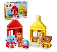 LEGO DUPLO Mis primeras rutinas diarias: Juguete para comer y dormir para juegos de rol sociales y emocionales. Juguetes de animales. Regalo para